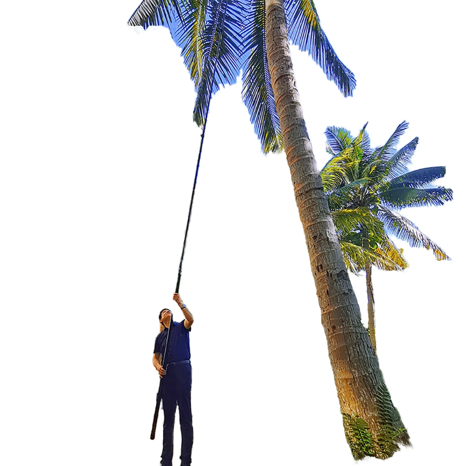 60ft 70ft carbon fiber telescopic pole for fruit and coconut harvesting betel nut picker