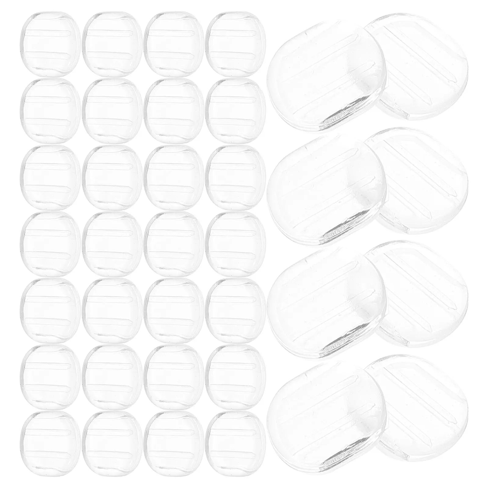 

50pcs Transparent Silicone Earring Backs Eco friendly Earplugs Durable Smooth Corners Safe Skin Large Quantity Suitable Most