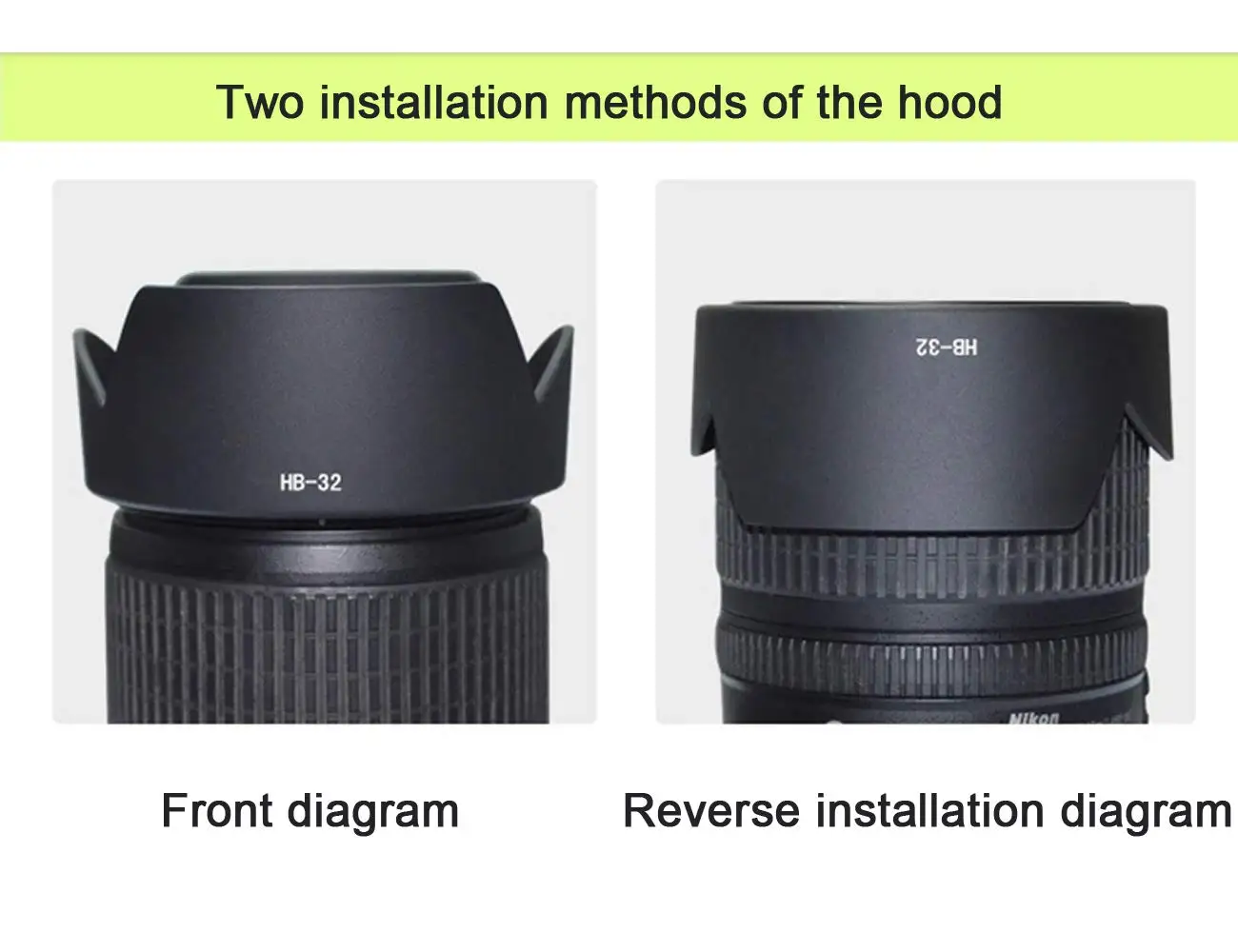HB-32 67มม.HB 32 HB32เลนส์ Reversible กล้อง Lente อุปกรณ์เสริมสำหรับ Nikon D90 D5200 D7000 D7100 D5100 18-105มม.18-140มม.