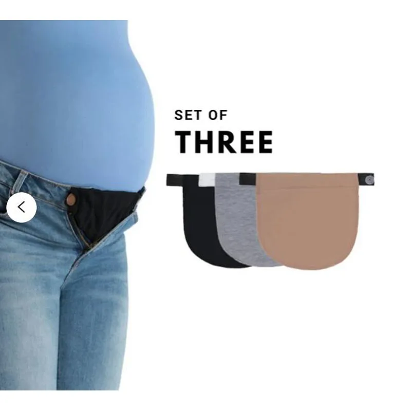 Maternity Pregnancy Adjustable Waist Jeans Trousers Band Belt Extender Elastic