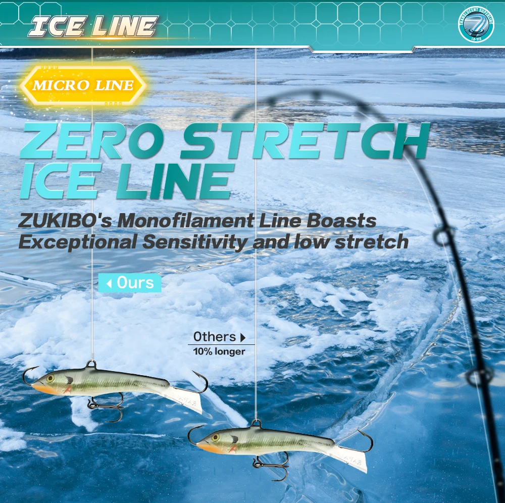 ZUKIBO 100M Ice Mono Line Crystal Super starke Zugfestigkeit Weiche Nylon-Angelschnur mit geringem Memory-Effekt und hoher Abriebfestigkeit – Detail 9