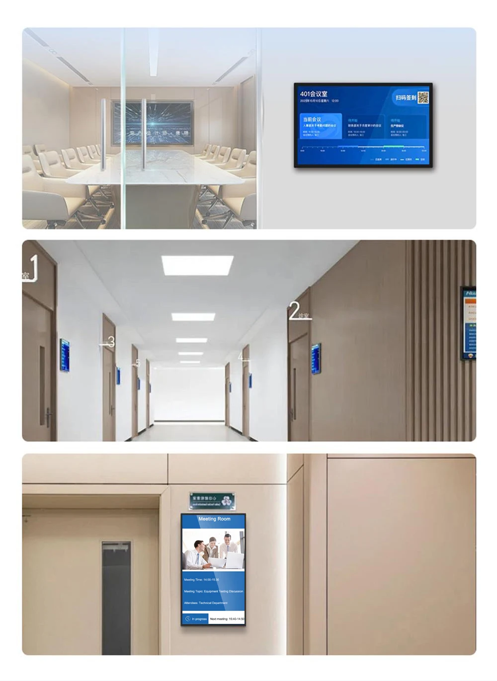 13,3~43 Zoll Wandmontiertes Healthcare-System, Triage-Warteschlangen-System, Arztinformationsanzeige, Digital Signage, Triage-Bildschirm – Detail 11