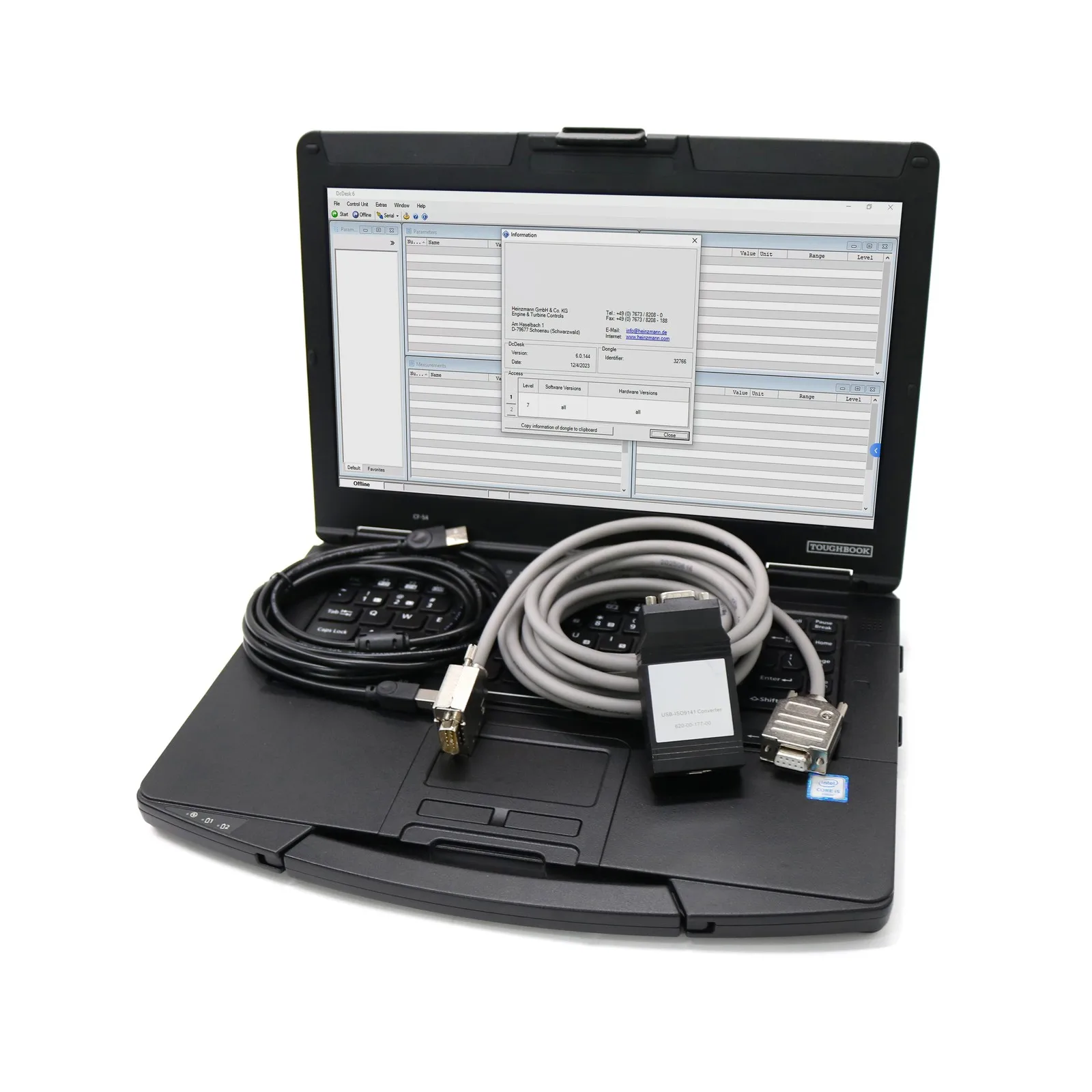

For Heinzmann USB-ISO9141 Converter DcDesk6 Excavator Generator Diagnostic Tool