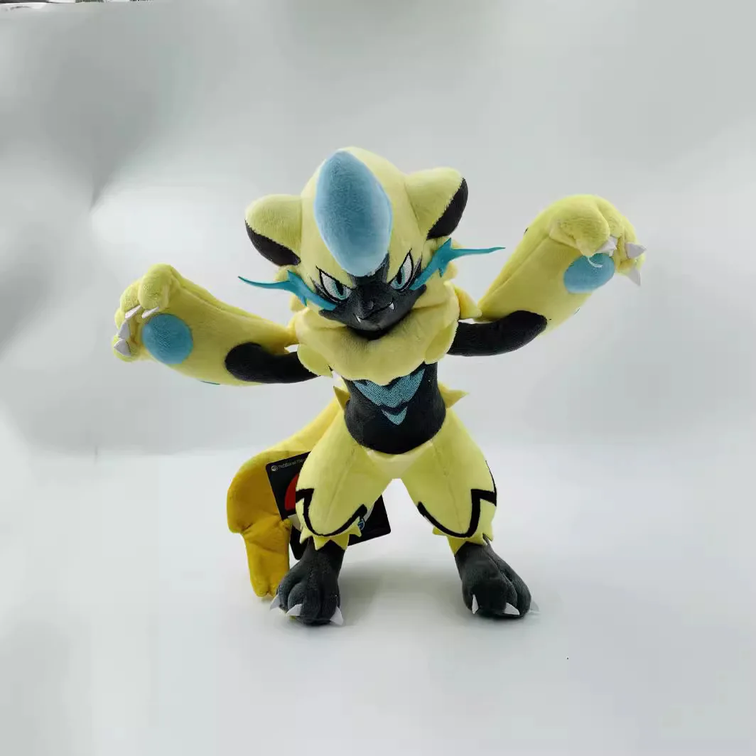 new cute soft Zeraora 32cm Plush  Hand  foot Movable cool Ornaments High quality nice birthday gift