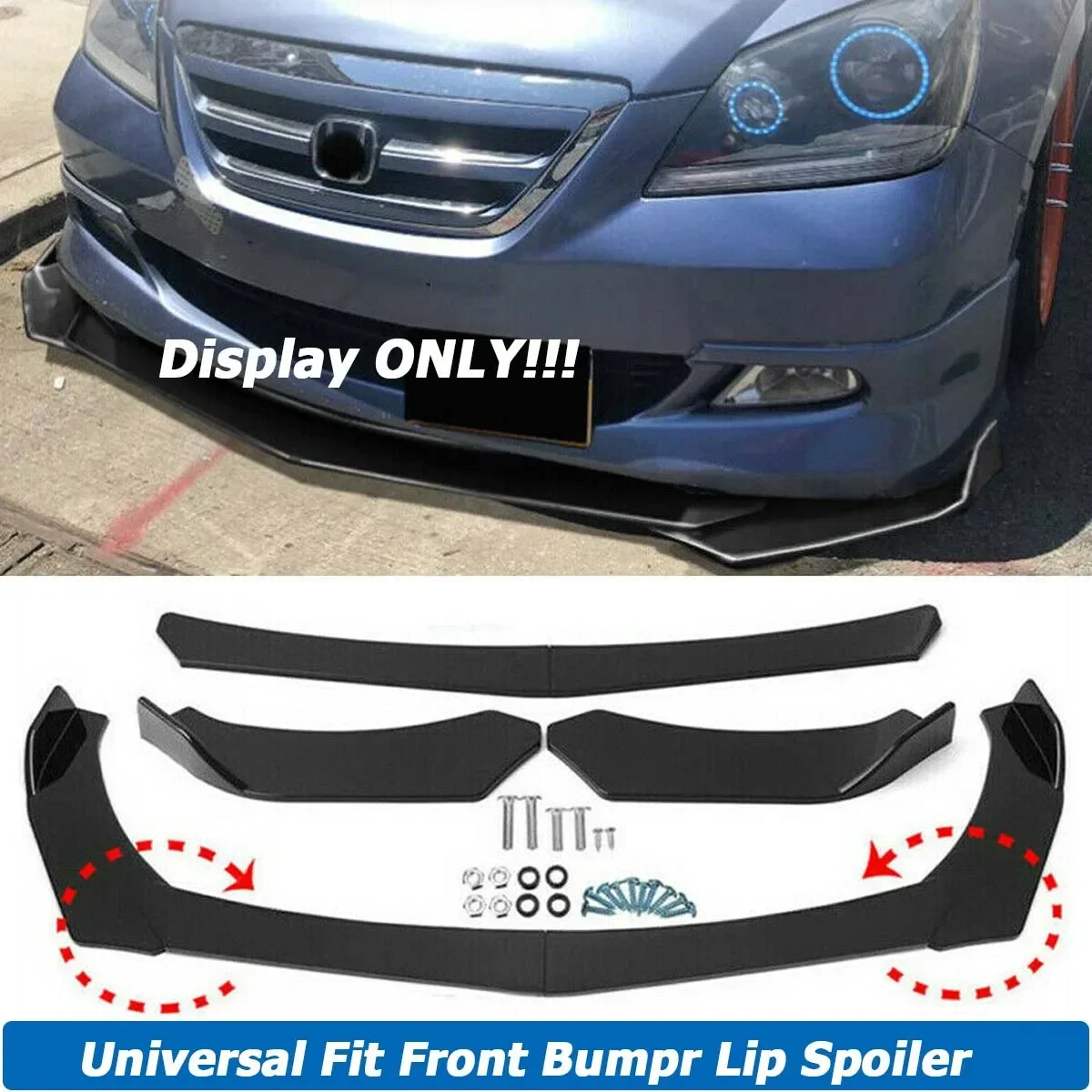 Universal For Mercedes-Benz Honda Audi Front Bumper Lip Spoiler Splitter Deflector Body Kit Guards Protection Car Accessories