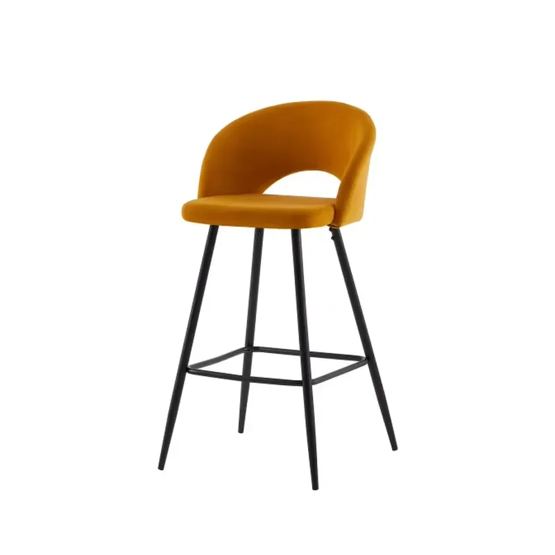 Elegant Modern Bar Counter Stools with Fabric Trim Restaurant and Bar Furniture Available in a Variety of Fruit Colors