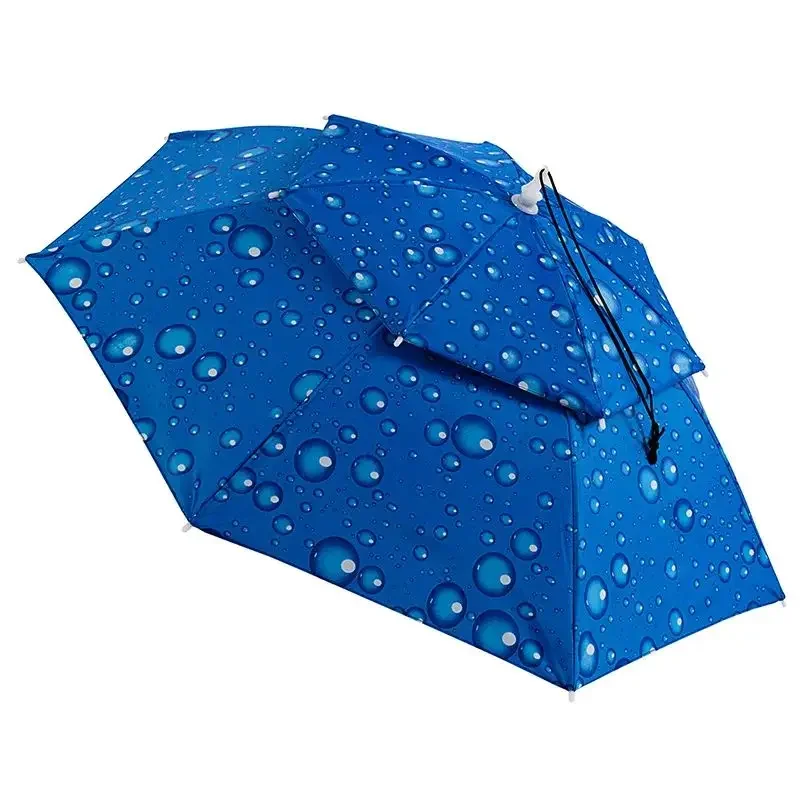 Fishing Umbrella Hat Foldable Umbrella Cap Camping Fishing Hiking Festival Outdoor Parasol Foldable Umbrella Cap Fishing Tools