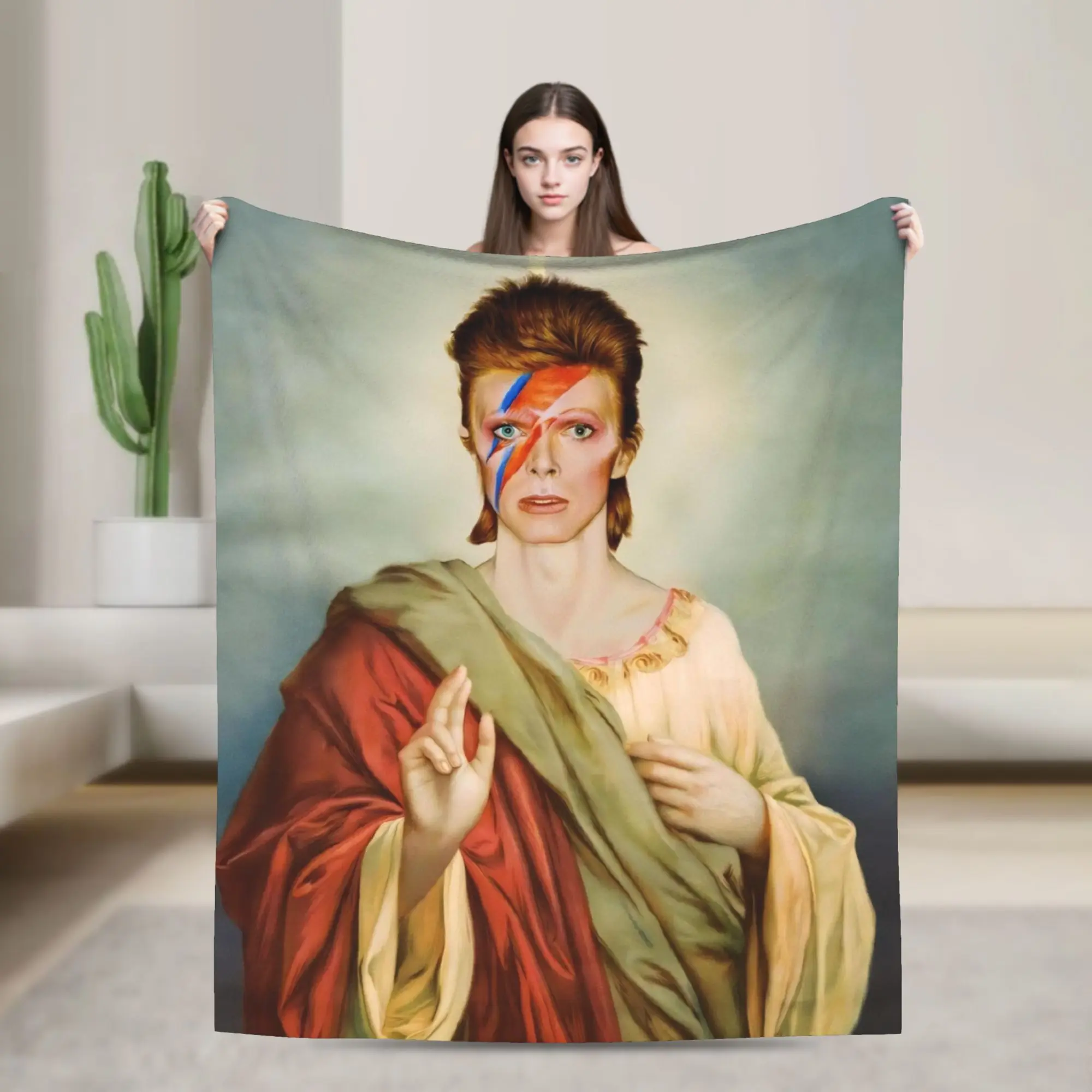 

Одеяла D-Davids B-Bowied, фланелевые всесезонные дышащие легкие пледы для дивана, дивана, ковра