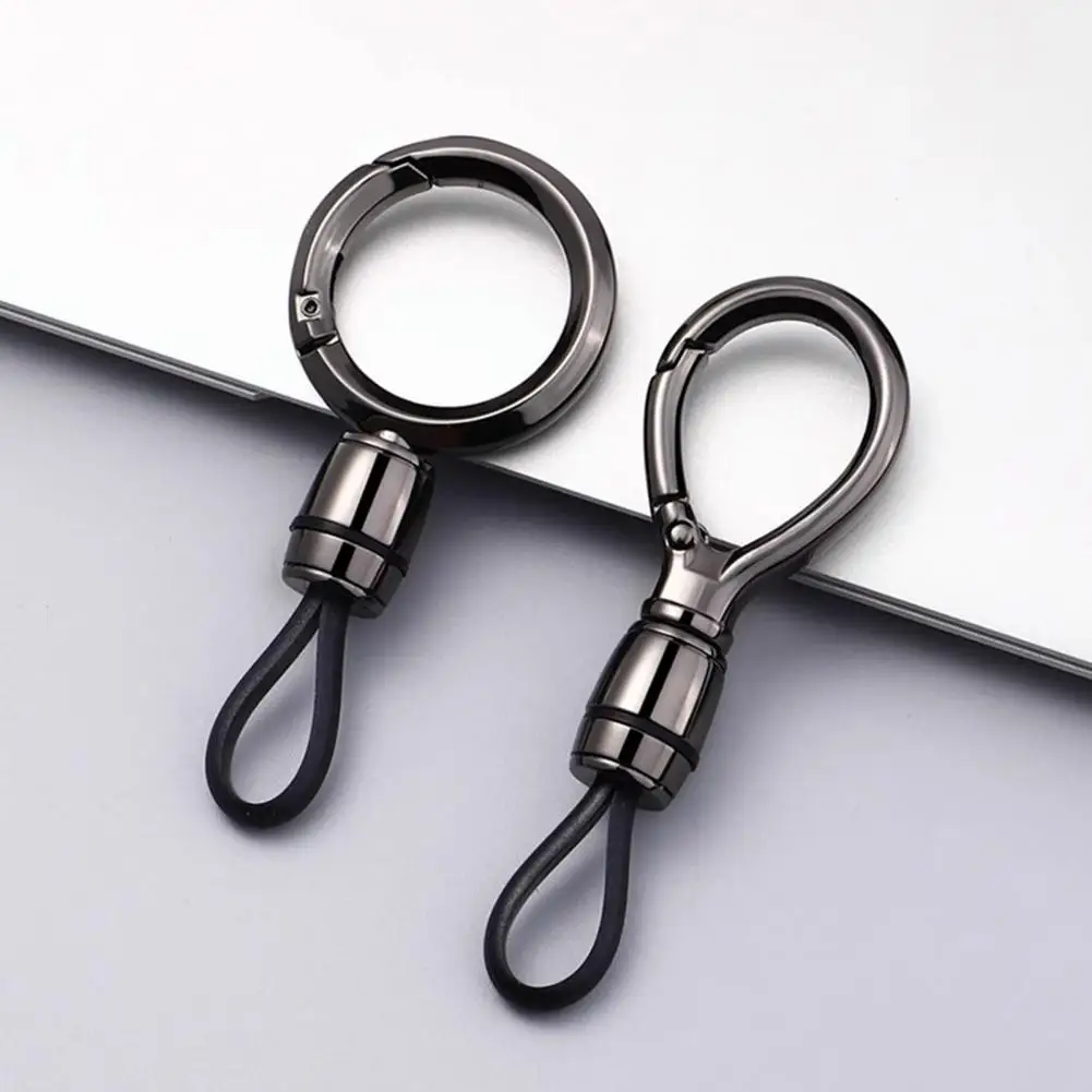 Zinc Alloy Car Keychain Anti-Lost Keychain With Keyring Simple Buckle Carabiner Keychain Auto Waist Belt Clip Holder Keyring