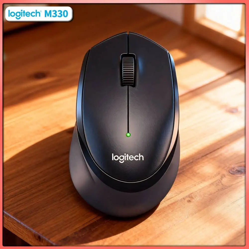 Logitech M330 Wireless Silent Mouse 2.4G Cordless Optical Tracking 10m Range Smudge Proof for Windows Mac Linux Desktop Cart