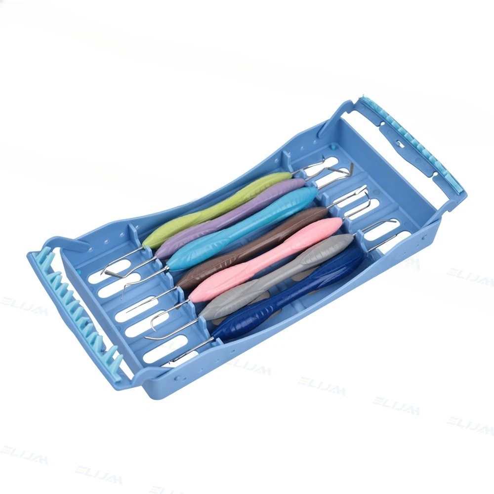 

Cross-border same type, dental resin filler, resin repair tool for aesthetic fillings, 7-piece set with sterilization rack