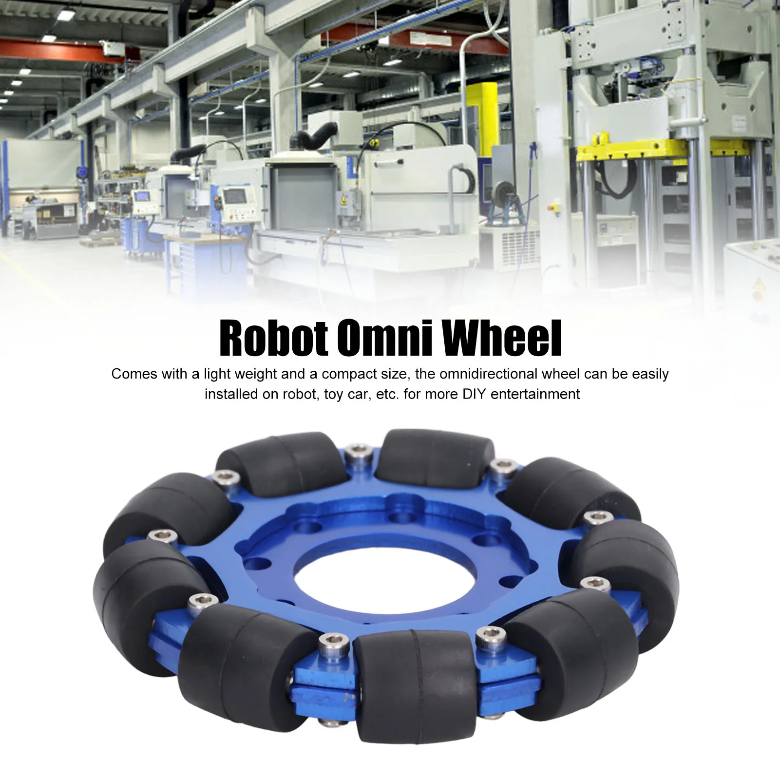 

Omni Wheel 4in Omnidirectional Aluminium Alloy Hub Component Part for Robot DIY Robot Omni Wheel