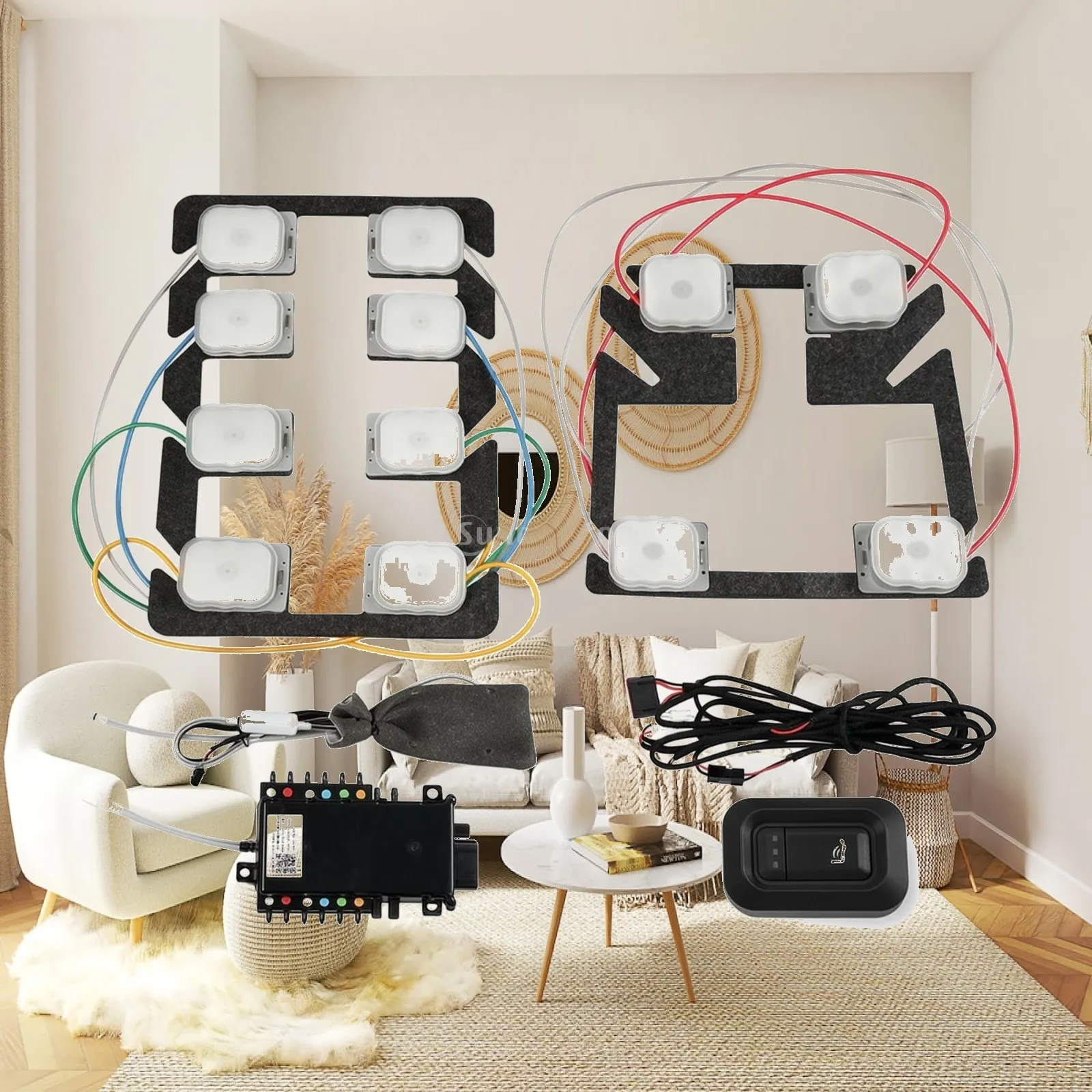 Universal Pneumatic Car Seat Massage Kit 12 Point Air Cell System for Vehicle Seat Back Comfort Upgrade