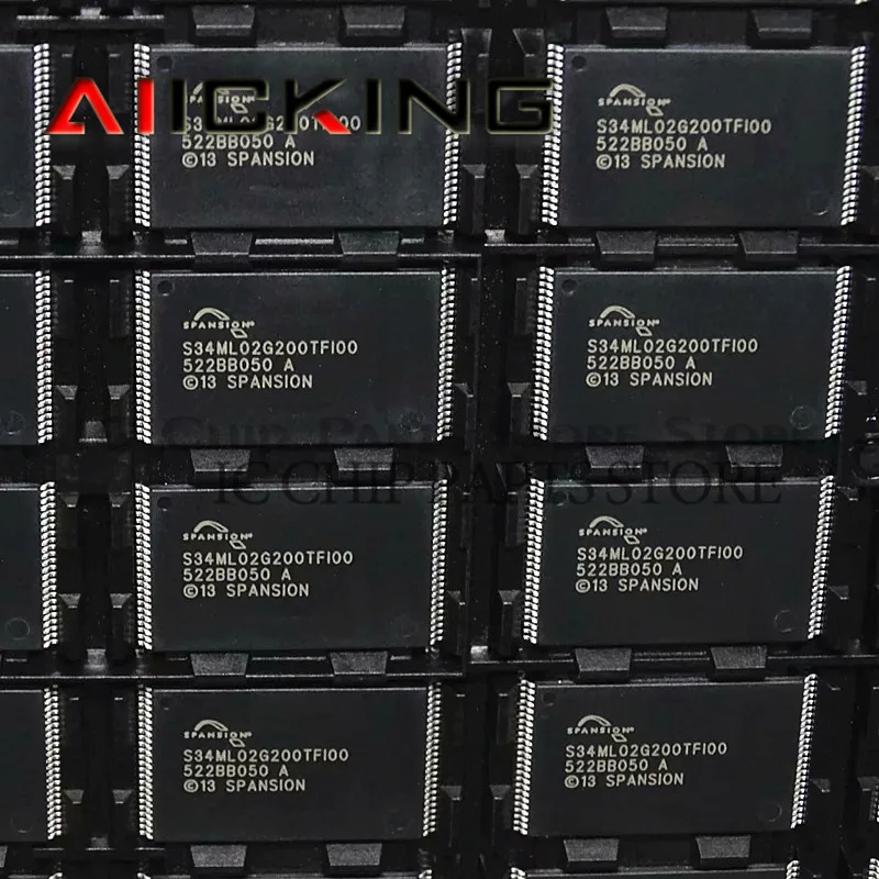 S34ML02G200TFI000 5pcs/lots, TSSOP48 SLC NAND Flash Parallel 3V/3.3V 2G-bit 256M x 8 48-Pin,Original integrated IC chip,In Stock