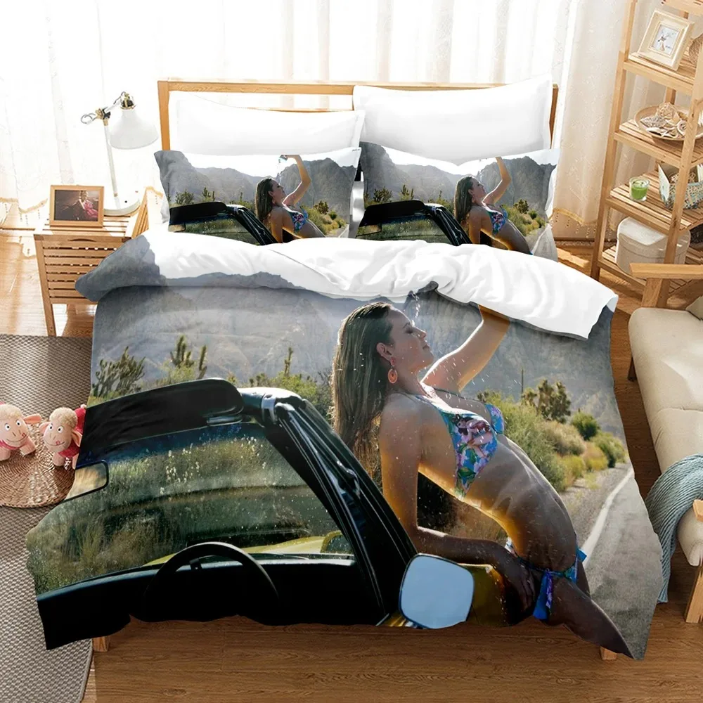 3D Printed Summer Bedding Sexy Bikini Women Bedding Set Down Quilt Cover With Pillowcase Double SIngle King