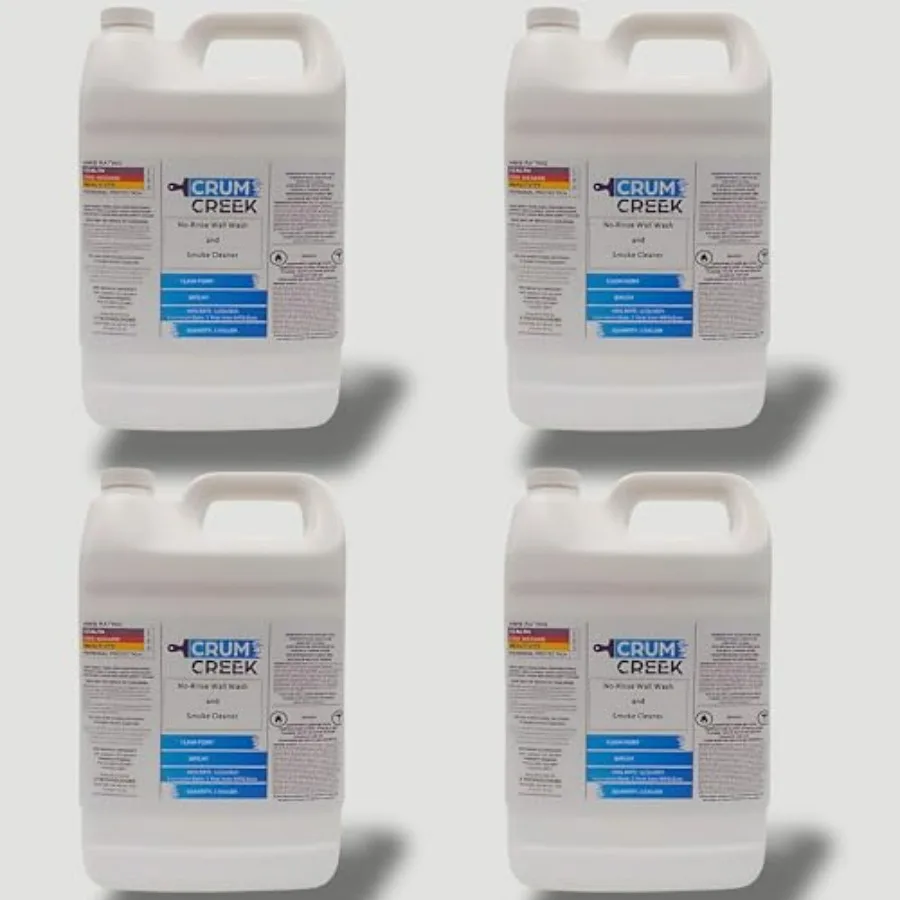 Desengrasante Multiusos Sin Enjuague para Daños por Humo, 1 Galón, Limpiador de Superficies Duras, Eliminador de Grasa y Olores, Gris