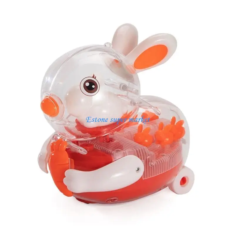 

090B Rabbit Electric Car Toy Lanterns with Light and Music Decorations for New Years, Mid-Autumn Festival, Lantern Festival