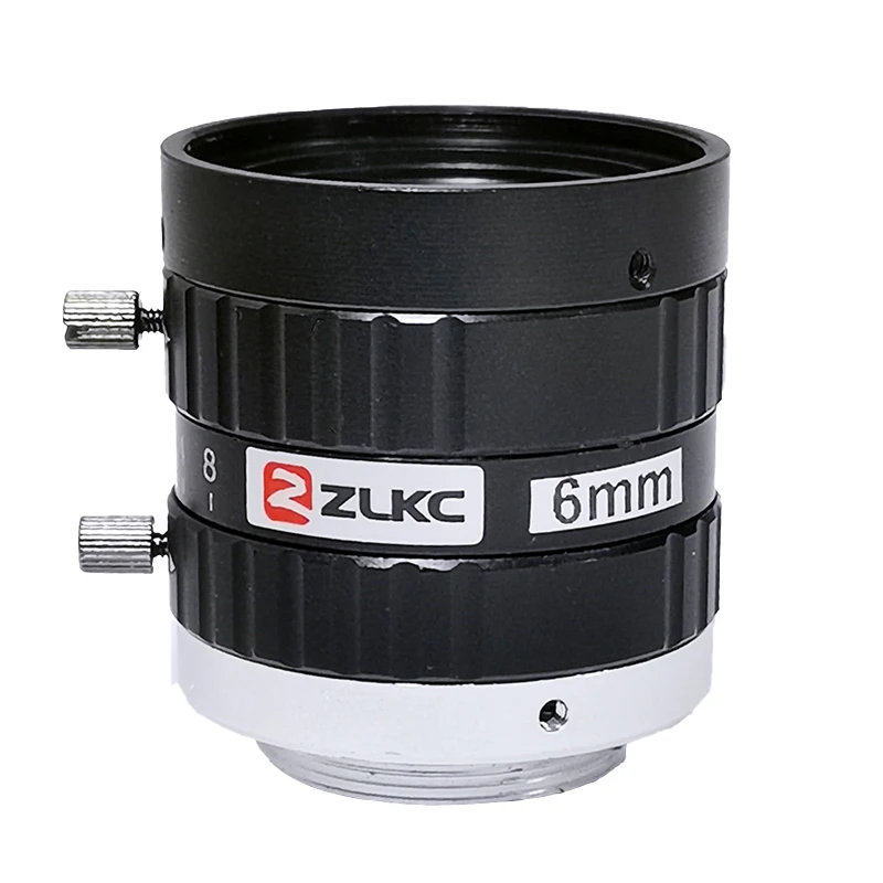 ZLKC 5.0MegaPixel C Mount 6mm FA Machine Vision Fixed Focal Length Lenses Industrial Camera Manual Iris CCTV Lens Low Distortion