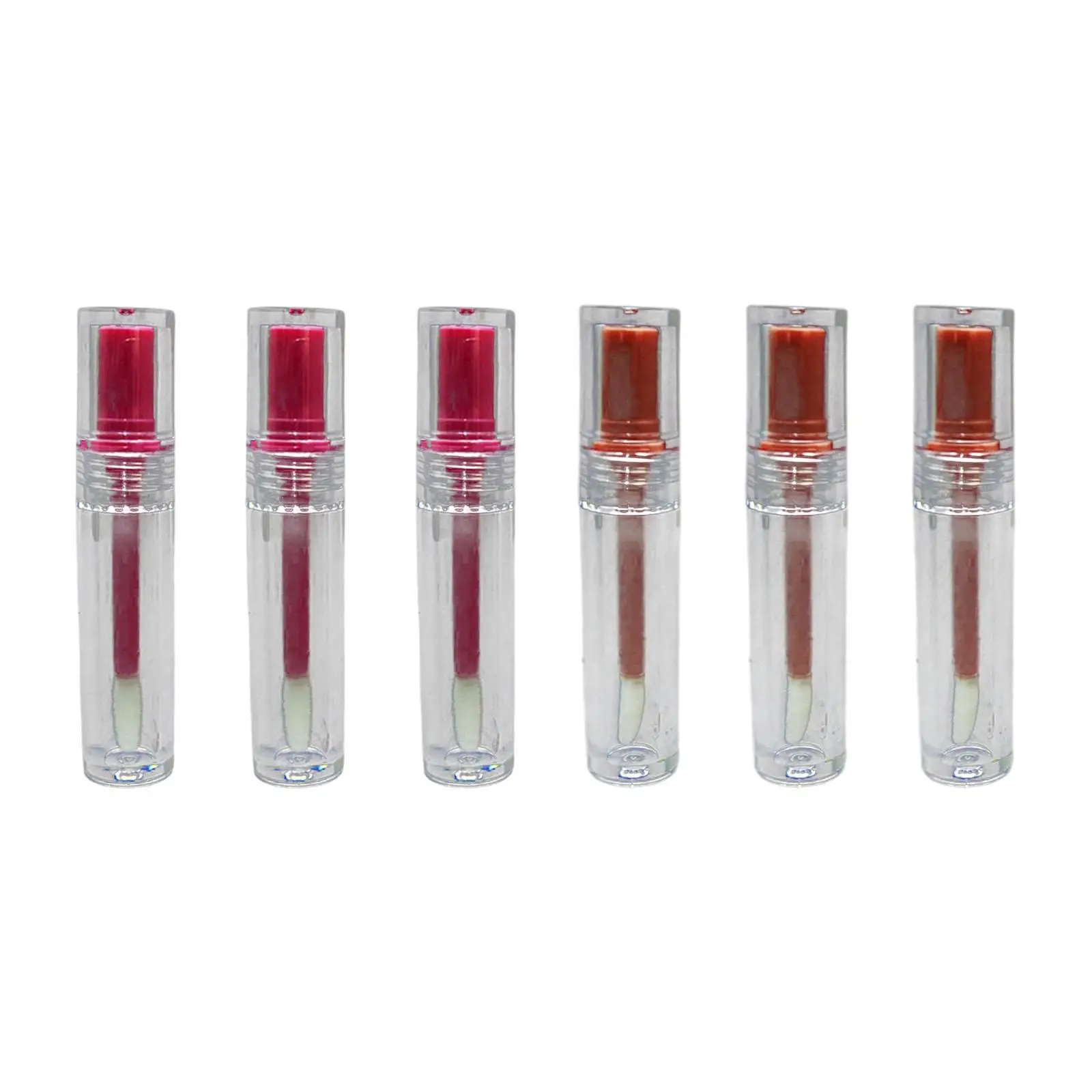 3Pcs Tubes Lip Bottles Small with Rubber Insert Portable 3ml Lipstick Sample