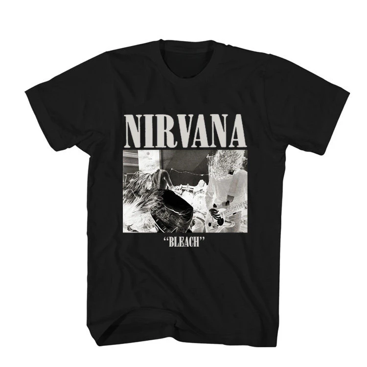 Art Nirvana Band Rock Kurt Cobain T-Shirt Cotton Graphic Tee Men Women Summer Streetwear view 6