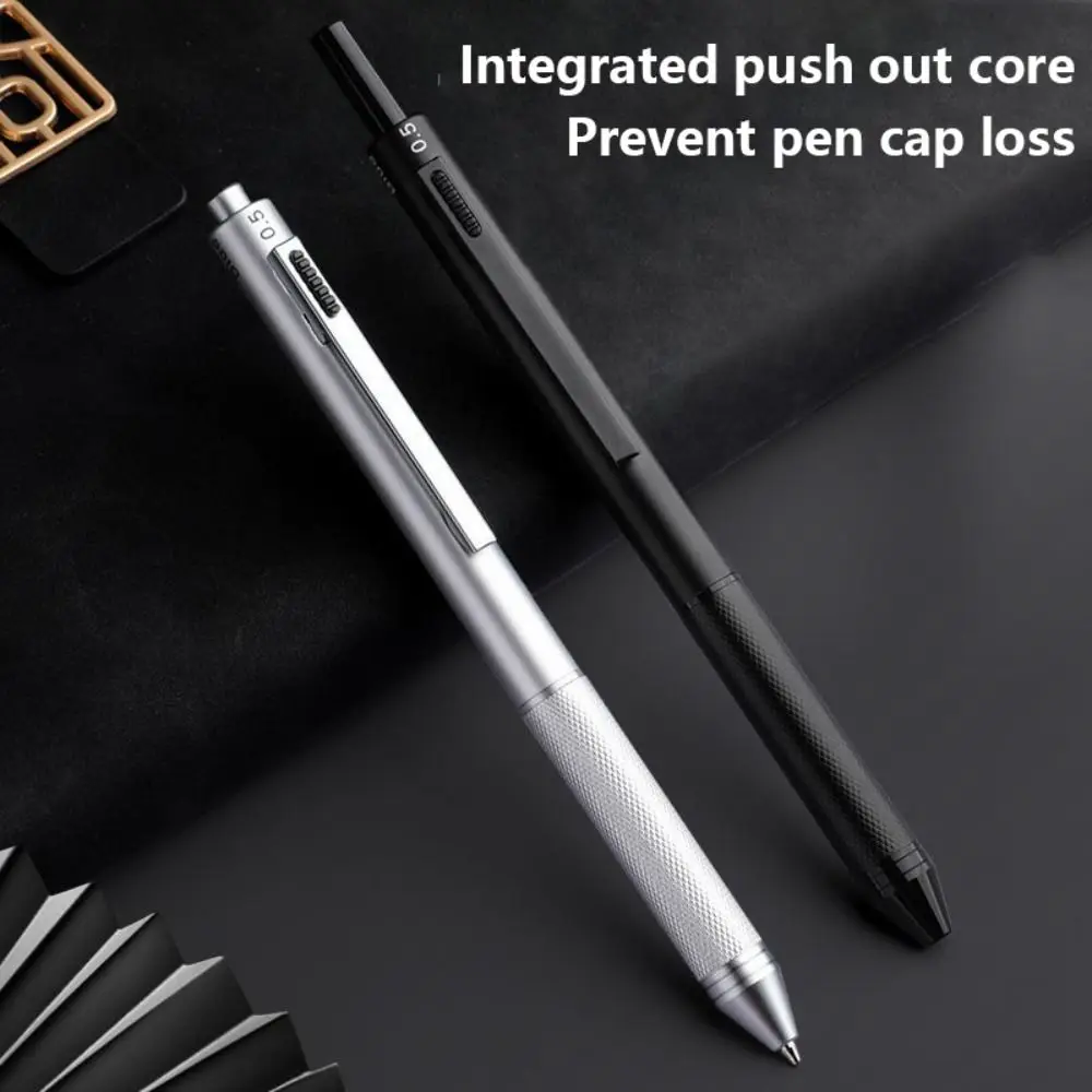 Creative 3 Colors Ink Gravity Sensing Pen Press Type Metal Mechanical Pencil 4 in 1 Multi-Function Pen School Office
