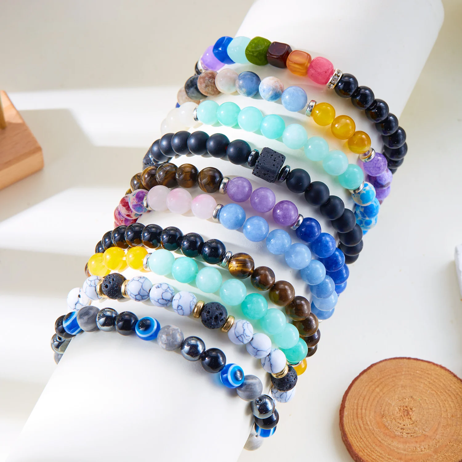 Neues trendiges Naturstein-Armband für Damen und Herren, lockt Glück, Geld an, Gesundheit, Bedeutung, Armband, Mode, Freundschaft, Schmuck, Geschenk – Detail 3