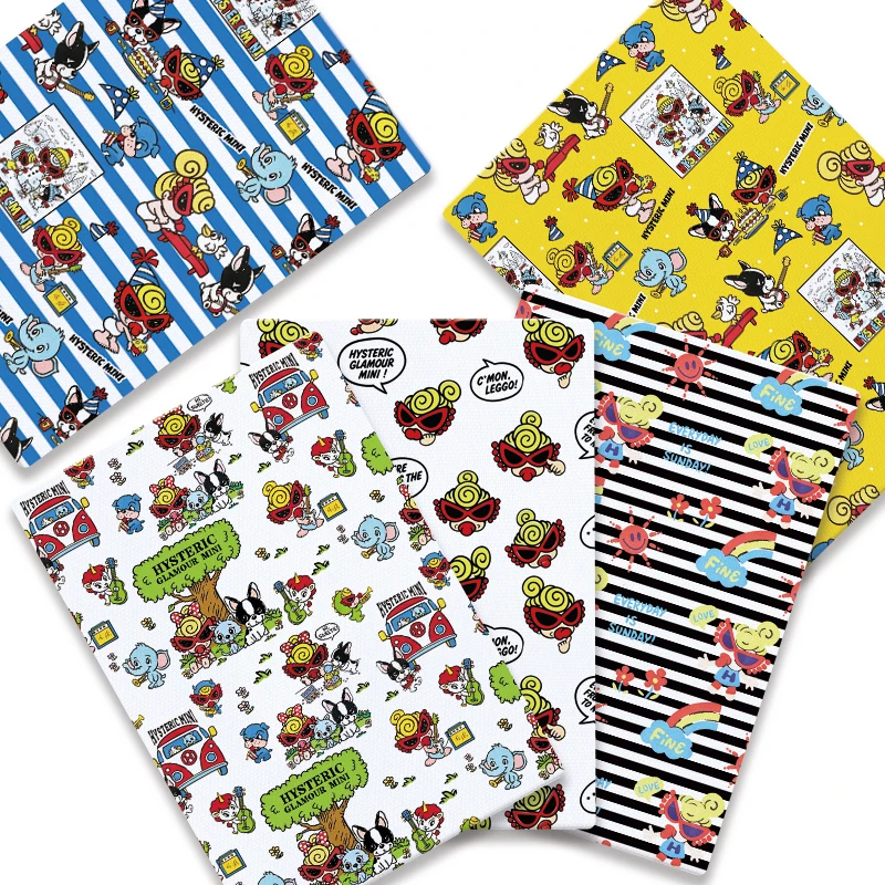 140×50 cm, hand-knitted cardigan DIY patchwork sewing children's home clothing printed sewing fabric