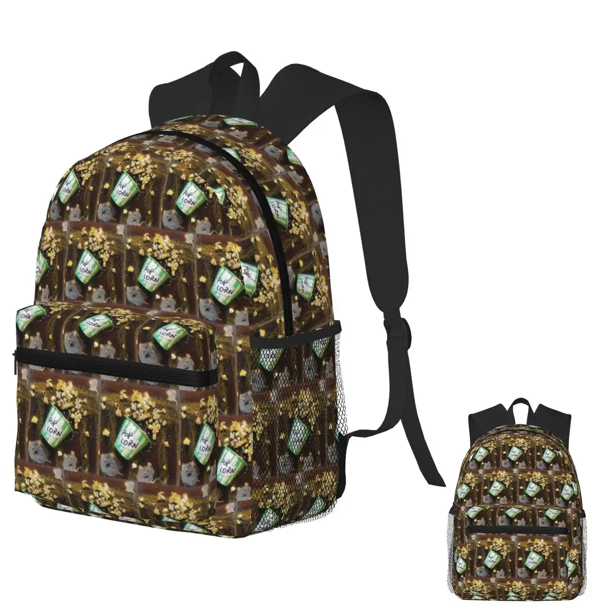 

Popcorn Student Backpack School Bag Hiking Travel Daypack for Men Women Fashion Bookbag Shoulder Bags