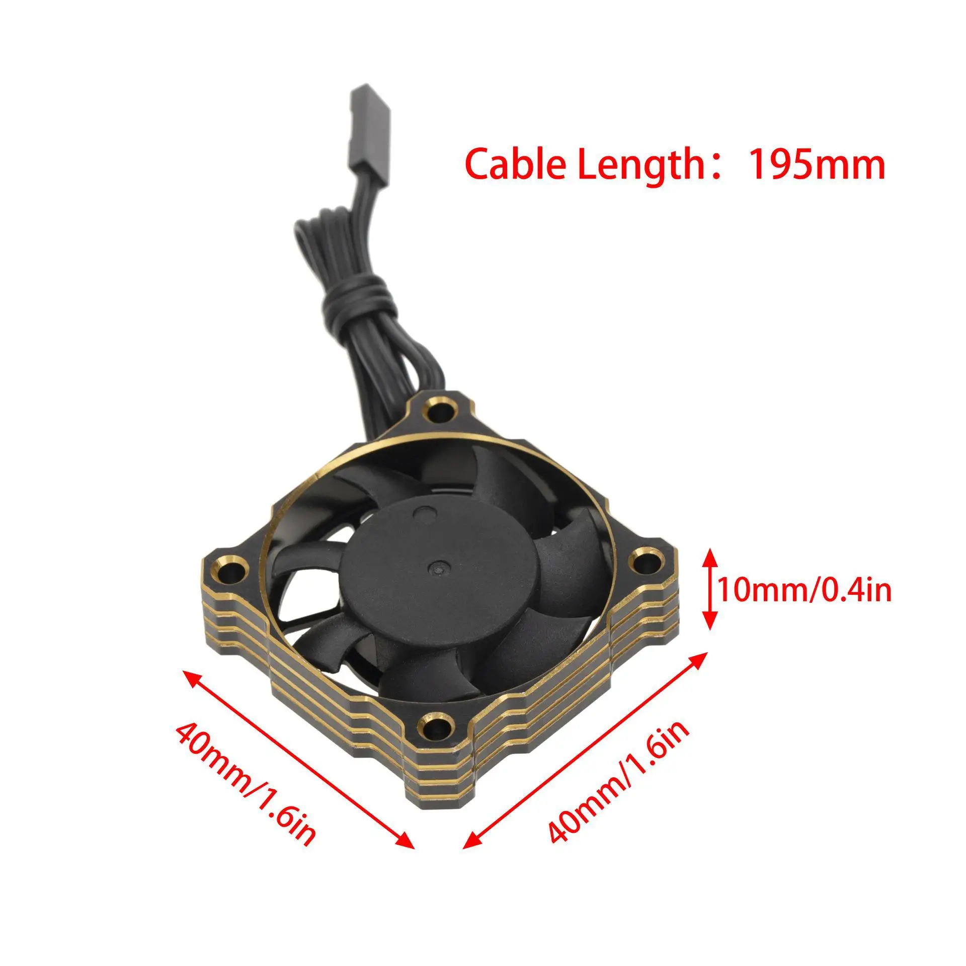 15000RPM Aluminum Alloy Cool Fan Metal Heat Sink 40mm for 1/8 1/10 1/12 RC Car Motor ESC 540 550 3650 3660 Upgrade Parts