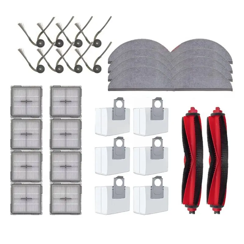 

Запасные части для роботов-пылесосов Roborock Q10 X5/Q10 PF/Q10P/Q8+ Q8 Max Pro Plus: основная щетка, салфетка для влажной уборки, фильтр, мешок для сбора пыли