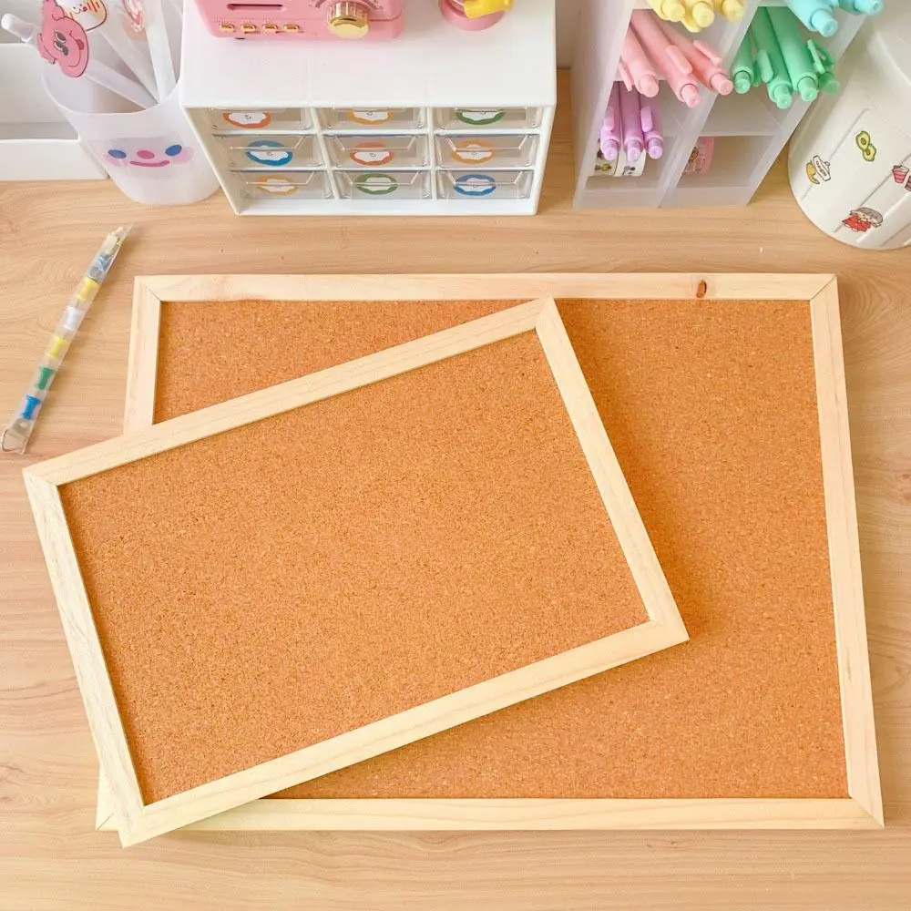 

Practical Double-sided Cork Notice Board Wall Hanging Thickened Message Boards DIY Memo Board Photo Background