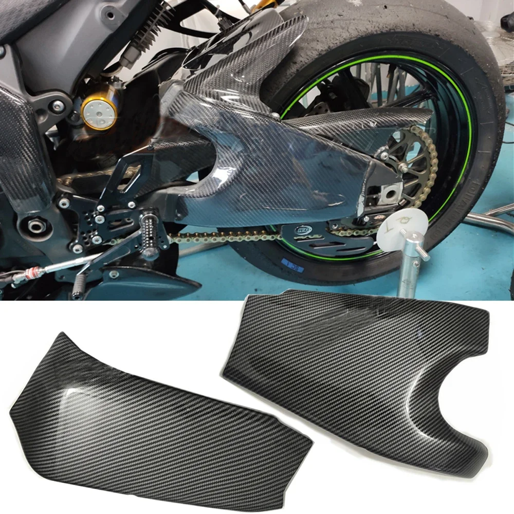 

For Kawasaki ZX6R Parts Moto Swingarm Cover Cowl Fairing Frame Panel Swing Arm Chain Protector ZX 6R 636 ZX-6R 2009-2020 Carbon