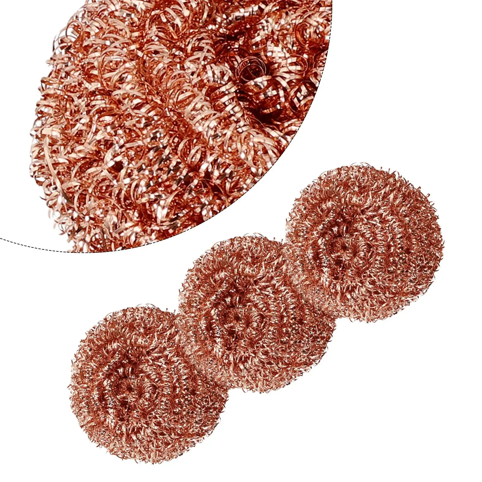 Copper Plated Iron Wire Sponge Ball, 3 Pack Nozzle Cleaner, Removes Slag, High performance Cleaning, Easy Rinse & Thorough Dry