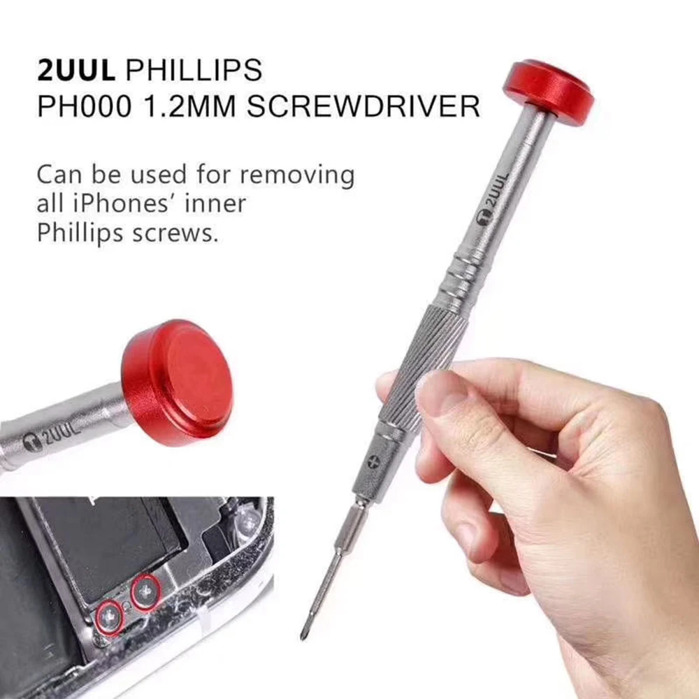 2UUL Precise Magnetic Screwdriver 5-Point 0.8 Convex Cross HEX T2 Phillips 1.5 Y-Type 0.6 For IPhone Android Repair Tool