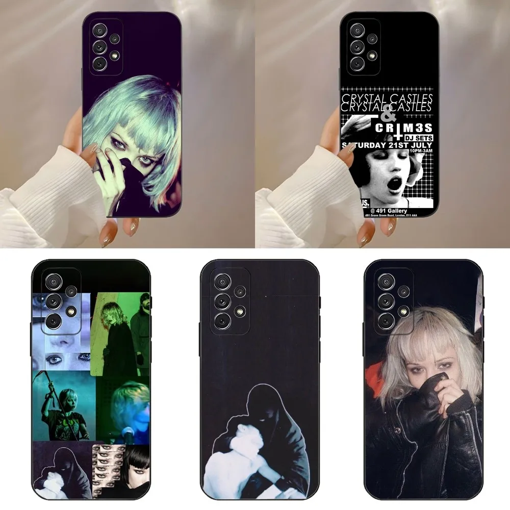 Band Crystals C-Castles Phone Case For Samsung Galaxy A91,A80,A73,A72 ,A71,A53A52,A32 ,A31A22,A21s,A20,Black Cover