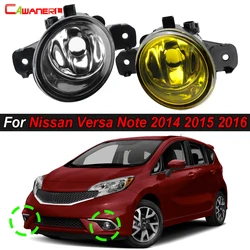 1 Pair Car Right + Left Fog Light Lampshade + Halogen LED Lamp For Nissan Versa Note 2014 2015 2016