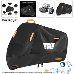 Waterproof Motorcycle Cover For Royal Enfield Bullet/Meteor/Classic 350 500 Interceptor 650 Continental GT 535 Himalayan 411