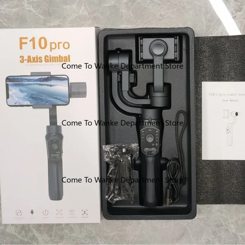 

Стабилизатор для смартфона F10 PRO, 3-осевой ручной стабилизатор с защитой от тряски, крепление для камеры для видеоблогов и прямых трансляций