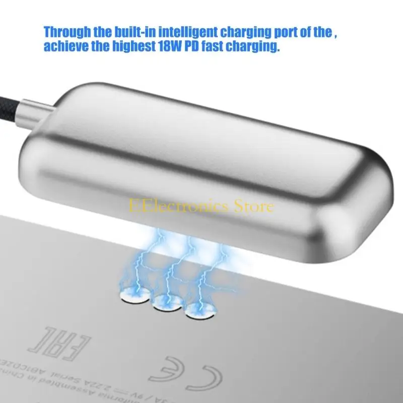 B03C Desk Charging Magnetic Power Cable with 18W Support and Textured Type C Cord for Air 4/5 10.9 11inch Tablet