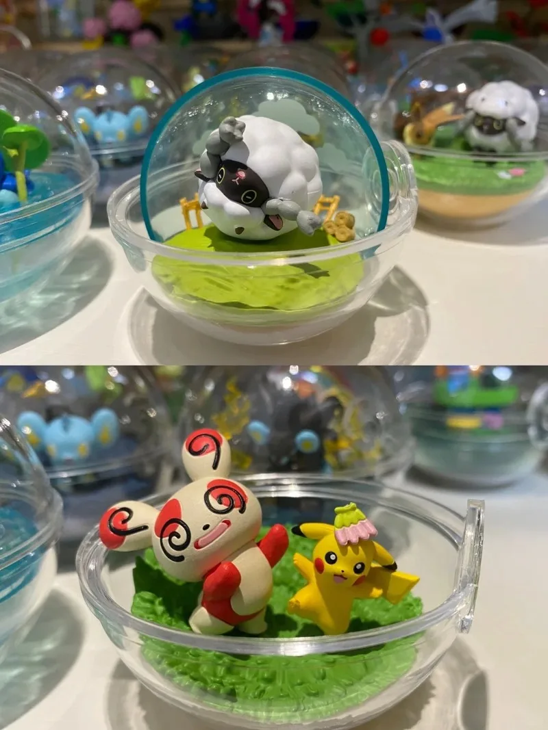 リーメントポケモンテラリウムコレクションシリーズハッピータイムピカチュウスピンダカビゴンラティオスジョルテオンアロンオーパンツ Pvc アクションフィギュアおもちゃ