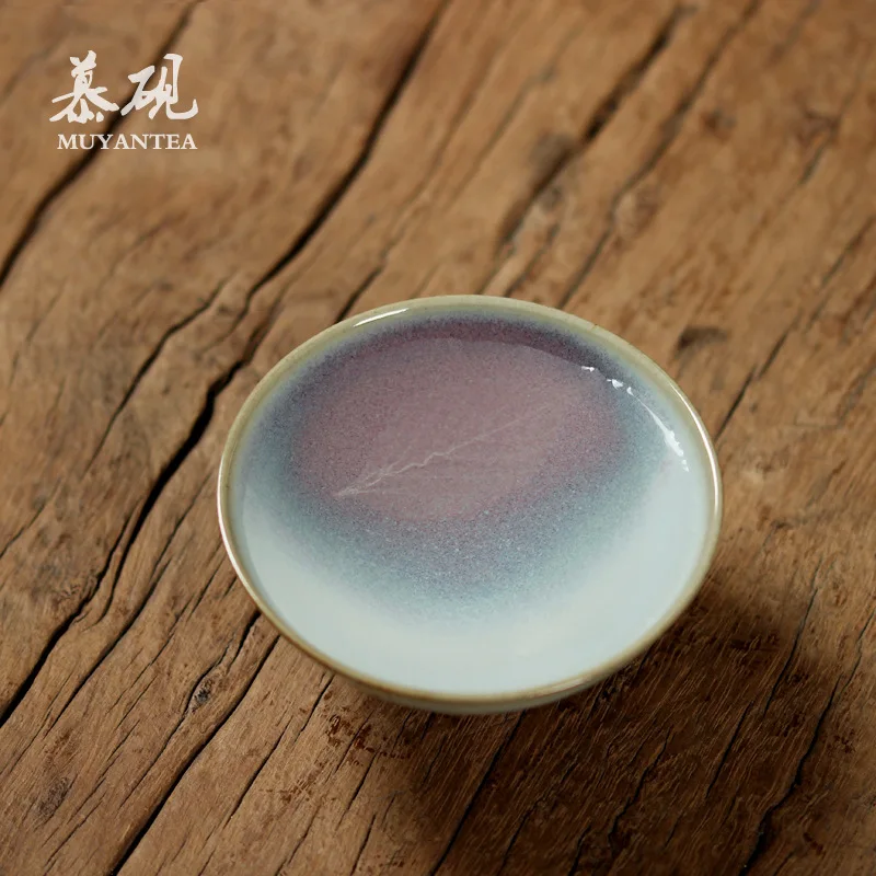 

Чайная чашка Muta Handmade из фарфора Shengjun Tianmu с деревянной ручкой в форме листа, в японском стиле, для чая Пуэр