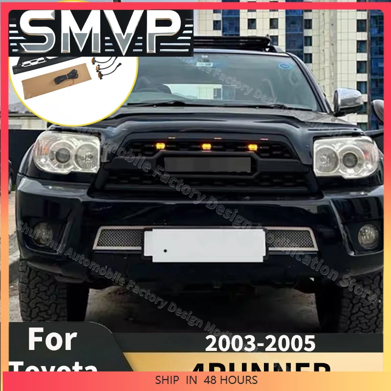 Новая гоночная решетка для Toyota 2003, 2004, 2005, 4RUNNER TRD, стильная решетка, светодиодные фонари, защитная крышка, украшение, авто Pa