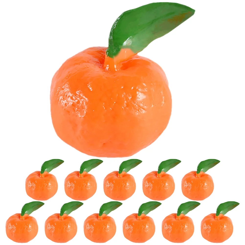 12 Pcs Orange Model Mango Inflatable Palm Tree Fruit Pomegranate Juice Simulated Models Decorative for Home False Window
