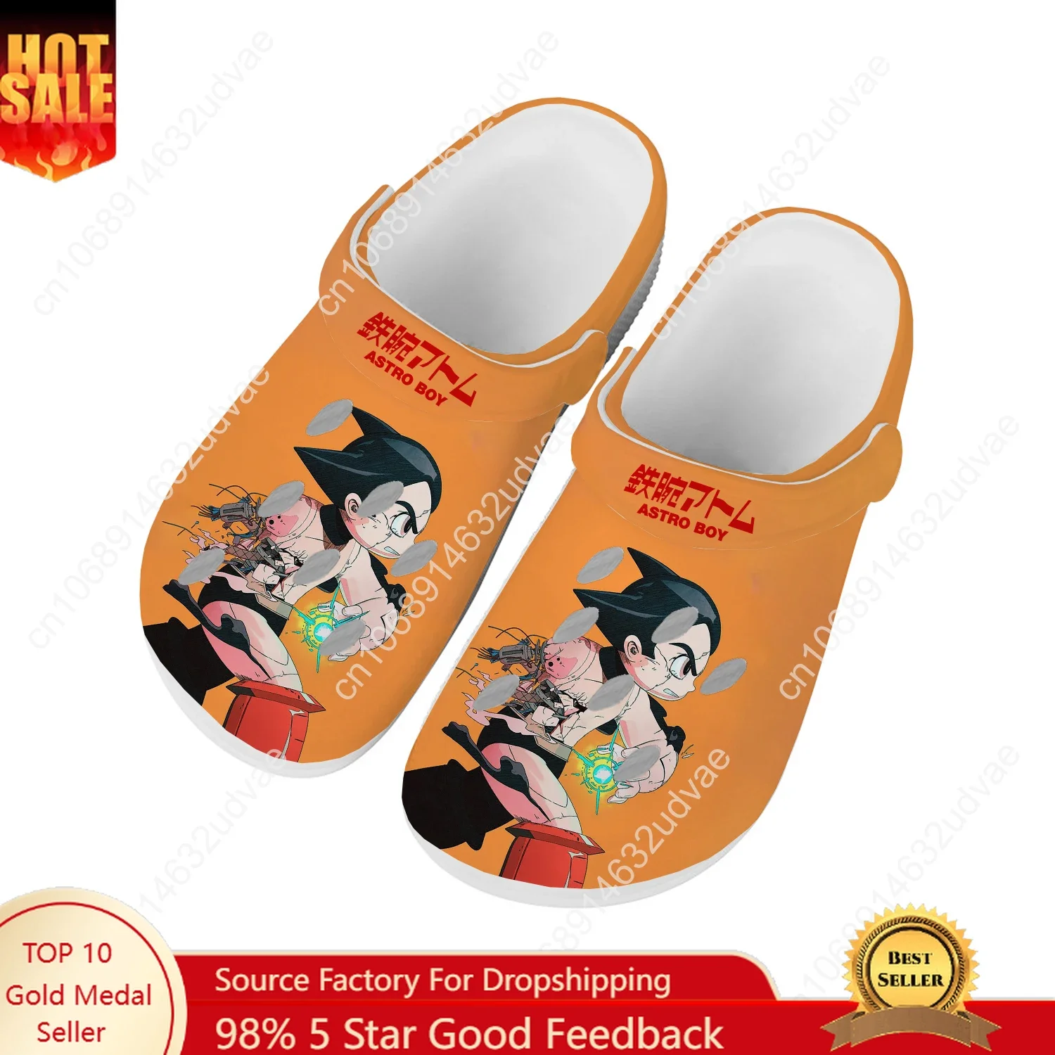 Astro Boy Water Shoes Mens Womens High Quality Fashion Home Garden Clogs Customizd Sandals Beach Breathable Hole Slippers