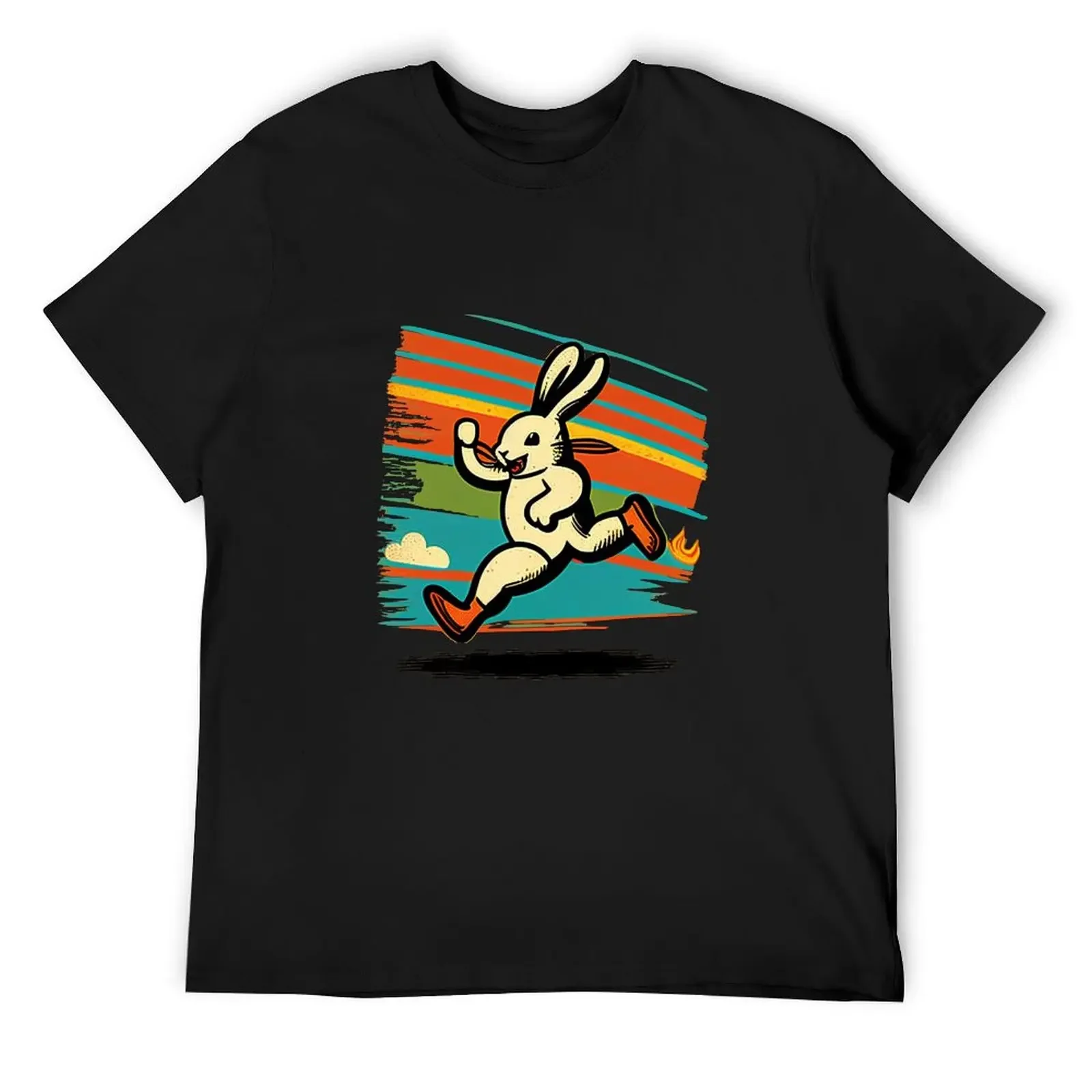 

Running Easter Bunny T-Shirt baggy shirts fashion shirts croswit shirt man oversized t shirts for men