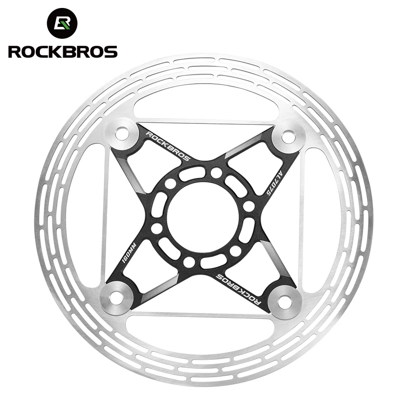 ROCKBROS 140MM 160MM Brake Disc Middle Lock Rotor Hydraulic Disc Brake Stainless Steel MTB Road Floating Six Nails Brake Disc