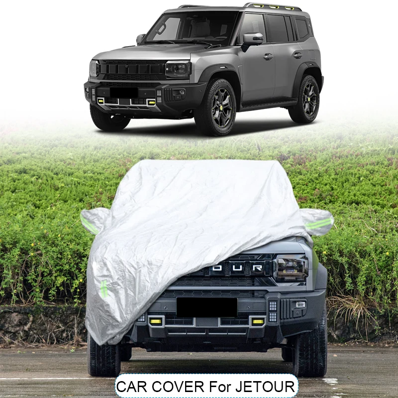 3Layer Thicken Car Cover For Jetour Dashing T1 T2 X70 PLUS PRO X90 PLUS PRO 2021-Present Anti-rain Dustproof Snow Waterproof