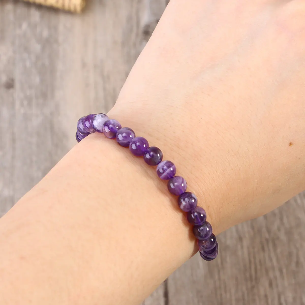 

6Mm Purple Crystal Beads for Jewelry Making DIY Craft Supplies Loose Gemstones Natural Stone Healing Crystals Glass Beads