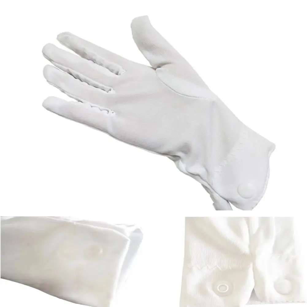 2 Paar formelle Smoking handschuhe-Nylon Guard Parade Handschuhe für Männer und Frauen, weiße Baumwolle Marching Band Kleid Handschuhe – Detail 17
