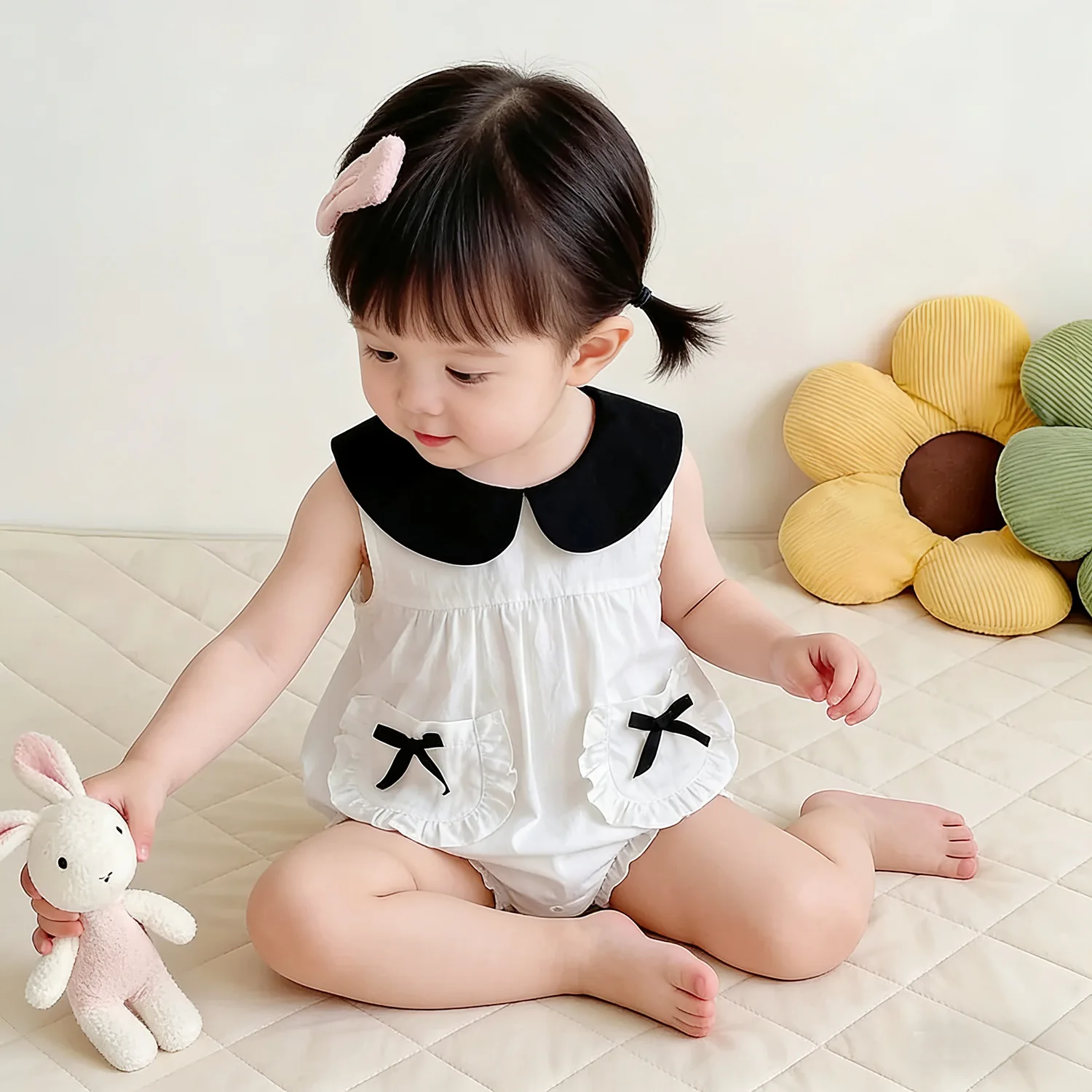 Baby Clothes Summer Thin Jumpsuit Baby Princess Super Cute Western-style Rompers Summer Sleeveless Outdoor Clothes